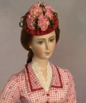 Click to enlarge image  - Lady Marion - 1870 Summer Visiting Dress and Parasols