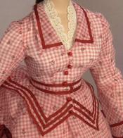 Click to enlarge image  - Lady Marion - 1870 Summer Visiting Dress and Parasols