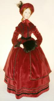 Click to enlarge image  - Lady Marion Mold Set - 1850 Winter Dress with Fitted Coat, Hat & Muff