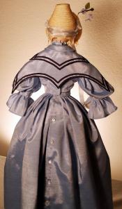 Click to enlarge image  - Lady Kathryn Mold Set - Silk Taffeta Dress with Cape and Bonnet