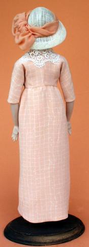 Click to enlarge image  - Lady Marion 17 inch Mold Set - 1912 Wrap-around Dress of Silk