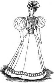 Click to enlarge image 1895 Bolero Jacket with Leg O Mutton Sleeves - Pattern 16