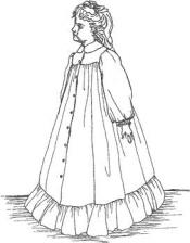 Click to enlarge image Morning Robe & Gown that fits American Girl Dolls - Pattern 58